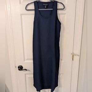 Cynthia Rowley Blue Sleeveless Scoop Neck Midi Dress